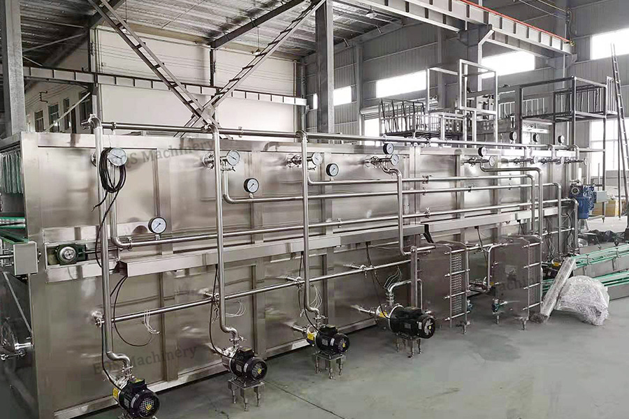 Máquina de túnel de pasteurización de botellas de cerveza tipo pulverización de gran capacidad Industrial de alta calidad